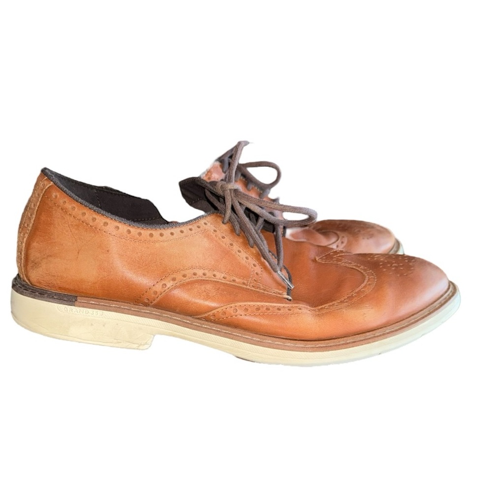 Cole Haan Men's Original Grand Wingtip Oxford Brown Leather‎ Size 12M - Picture 8 of 12